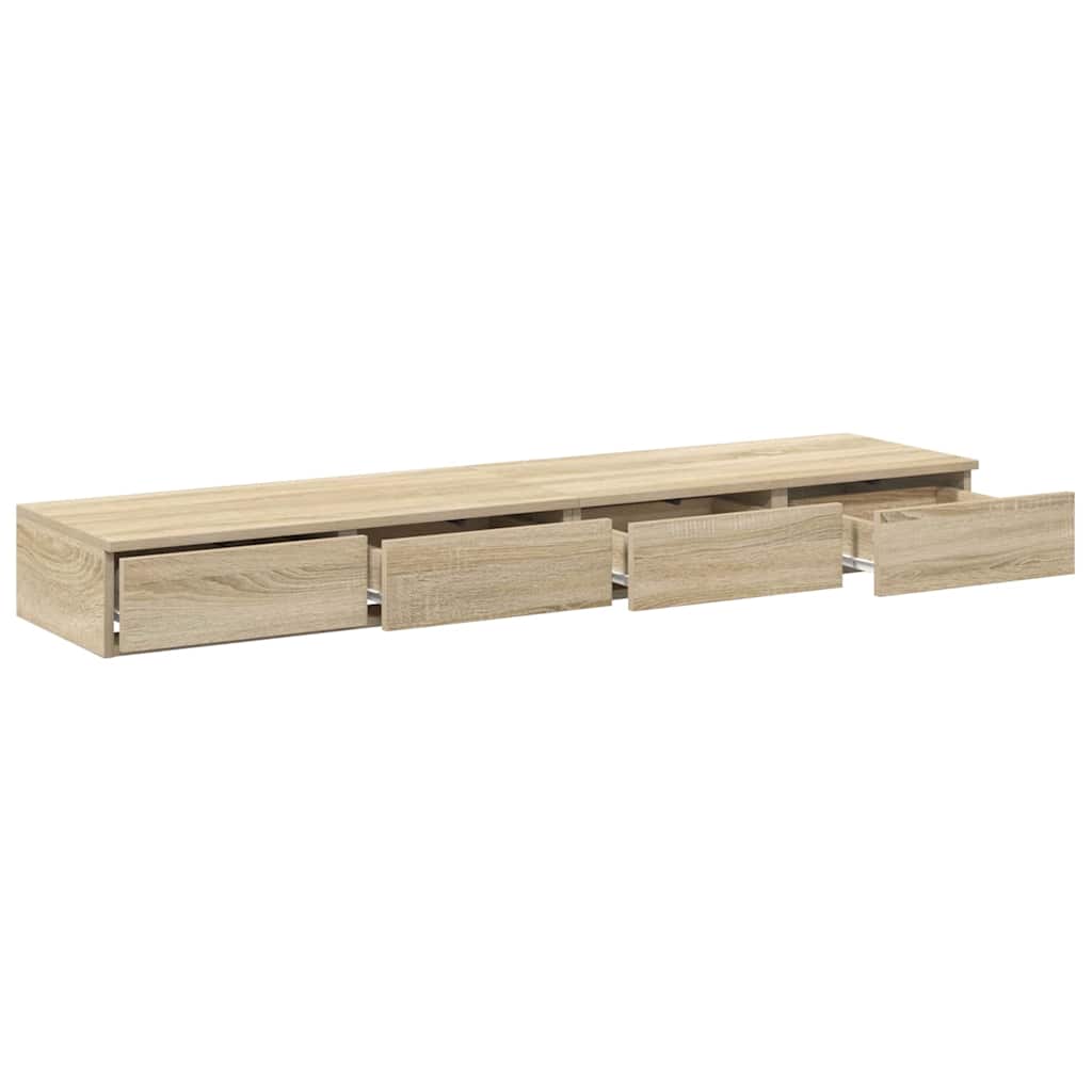 Bed Drawers Sonoma oak 160 x 36.5 x 16.5 cm Engineered wood